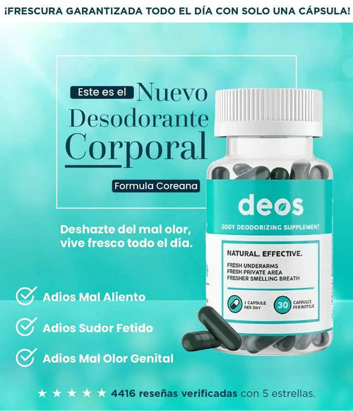 Desodorante Interno DEOS | Solución natural para el mal olor